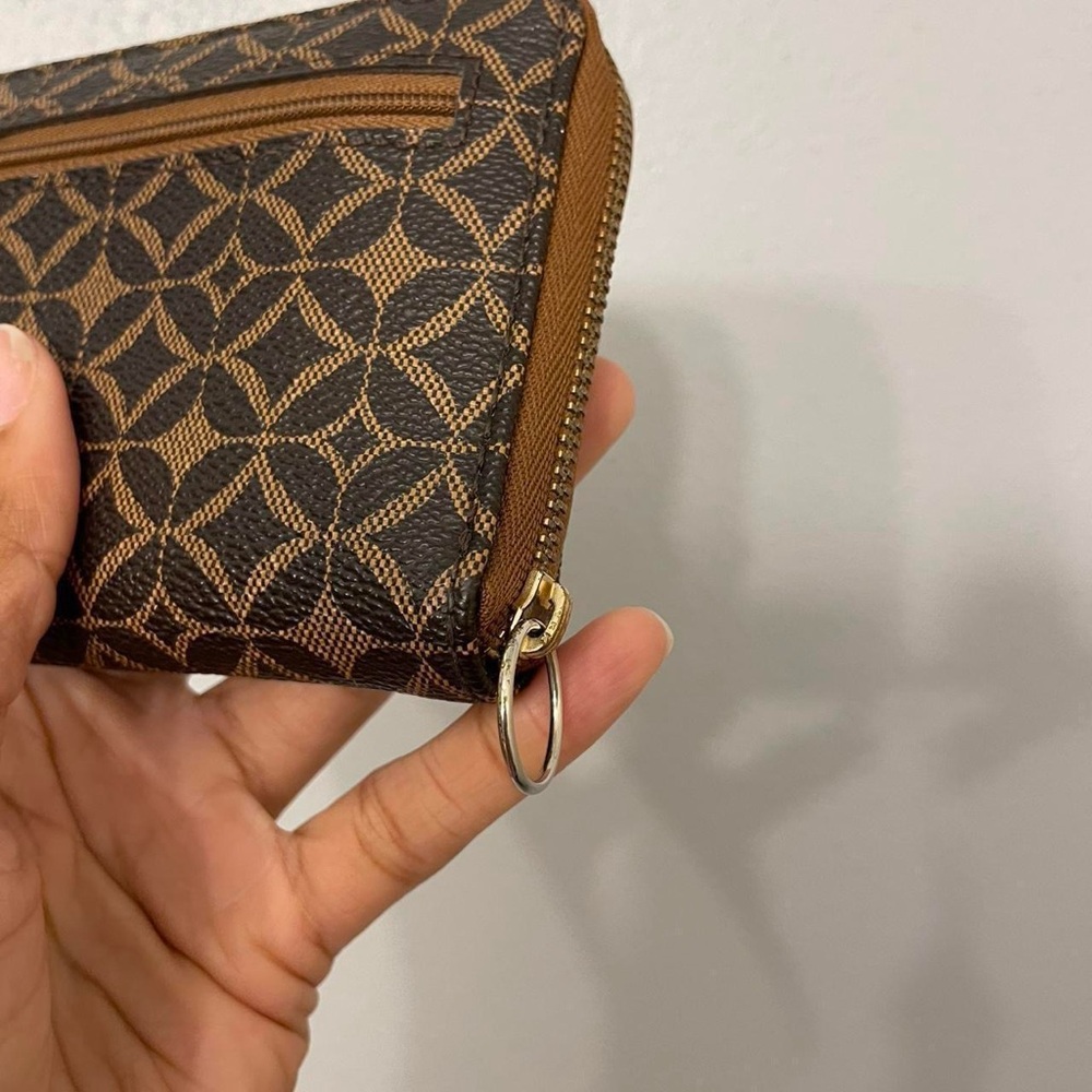 Fossil Tile Patterned Brown Wallet - image 4